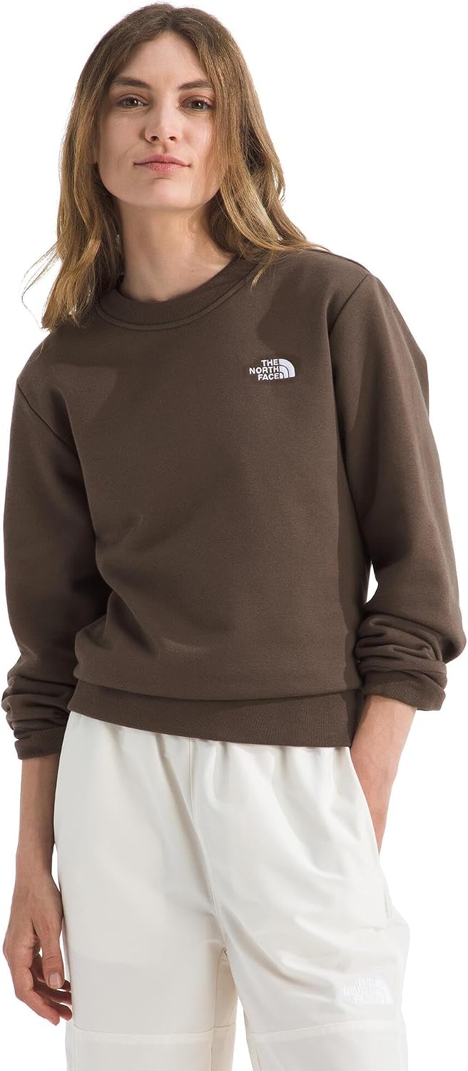 Black relaxed-fit crew hoodie in soft brushed fleece, perfect for athleisure styling — view 3