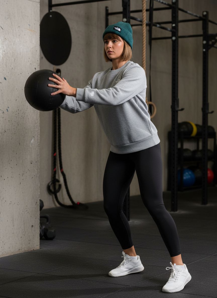 Black relaxed-fit crew hoodie in soft brushed fleece, perfect for athleisure styling — view 3