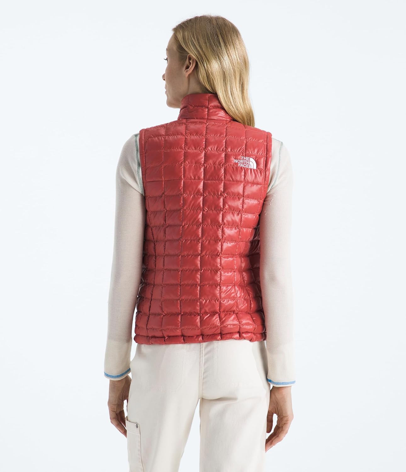 Lightweight Thermoball vest in {color} with synthetic insulation, front zip closure and fitted cut for outdoor layering — view 4