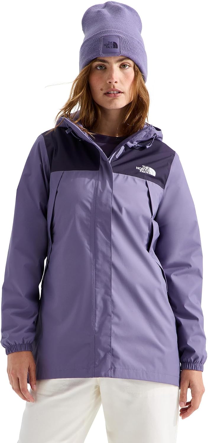 Black waterproof rain parka with seam-sealed construction and adjustable hood, displayed on white background — view 3