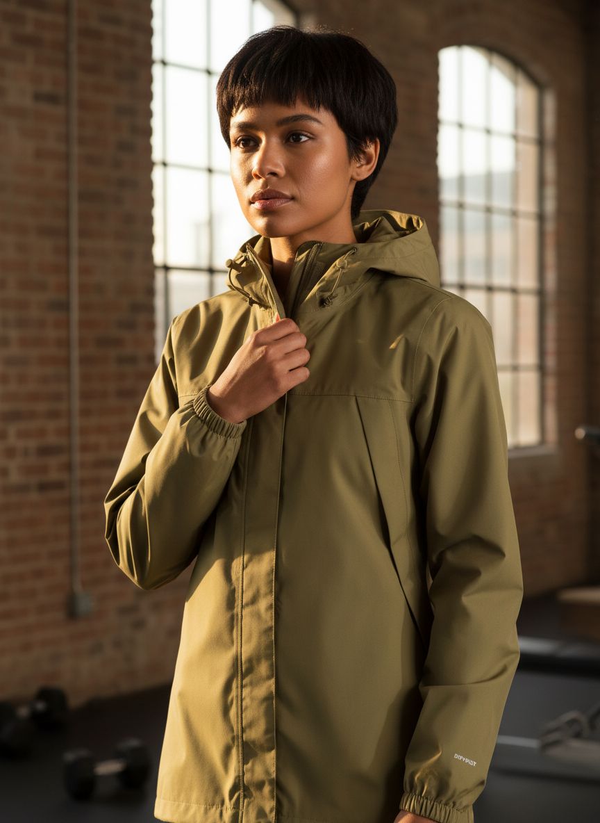 Black waterproof rain parka with seam-sealed construction and adjustable hood, displayed on white background — view 1