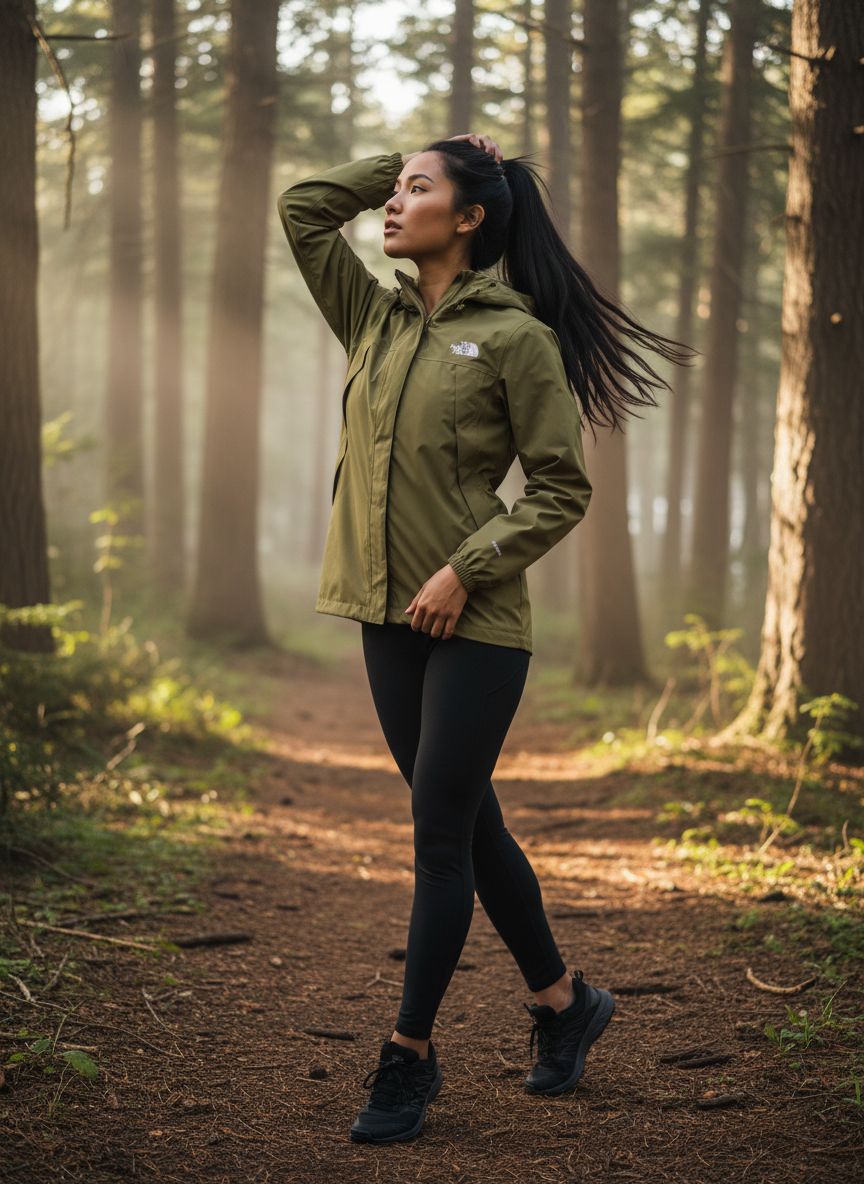 Black waterproof rain parka with seam-sealed construction and adjustable hood, displayed on white background — view 6a
