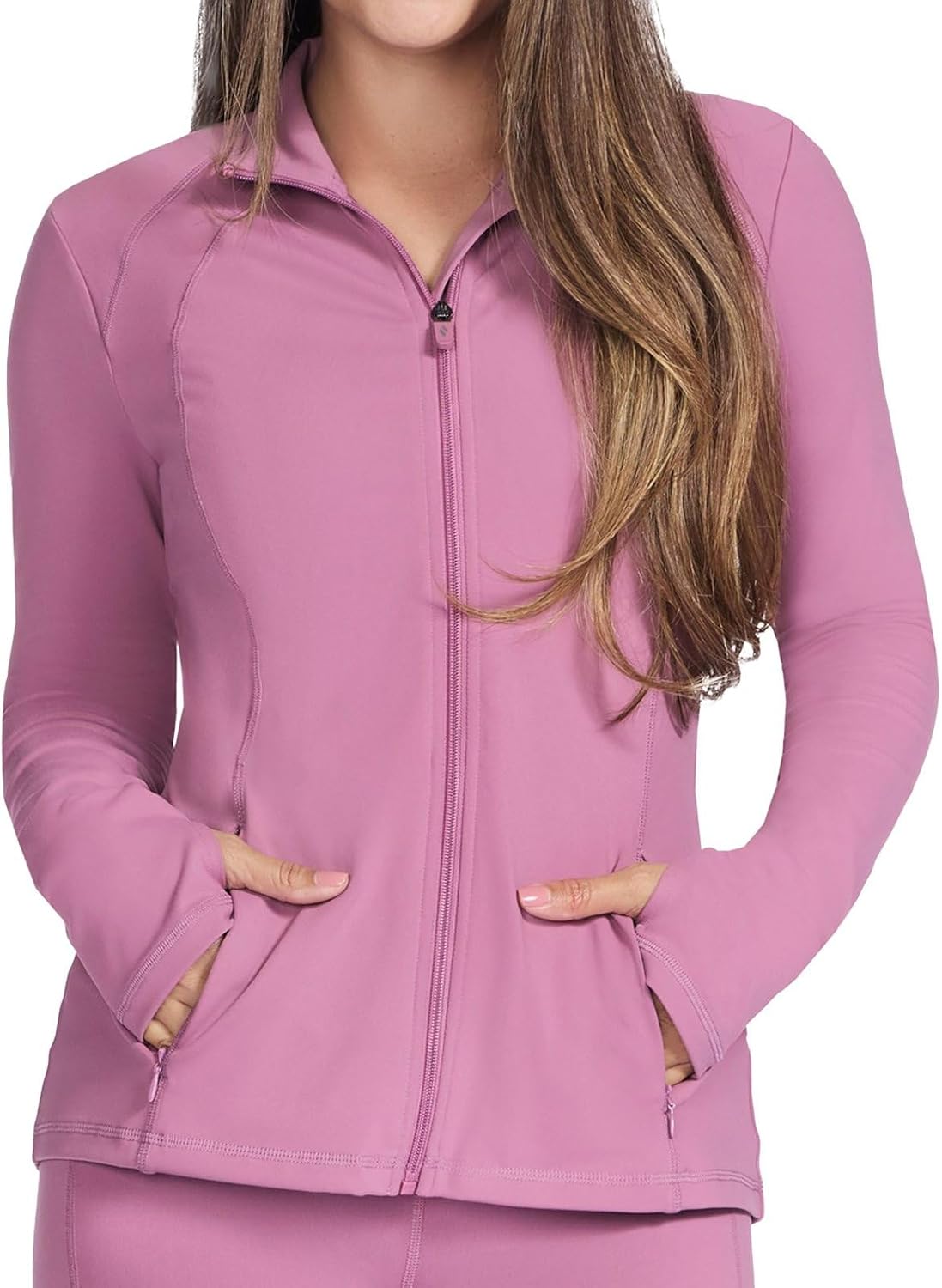 Black relaxed-fit brushed fleece athleisure jacket with moisture-wicking technology โ view 1