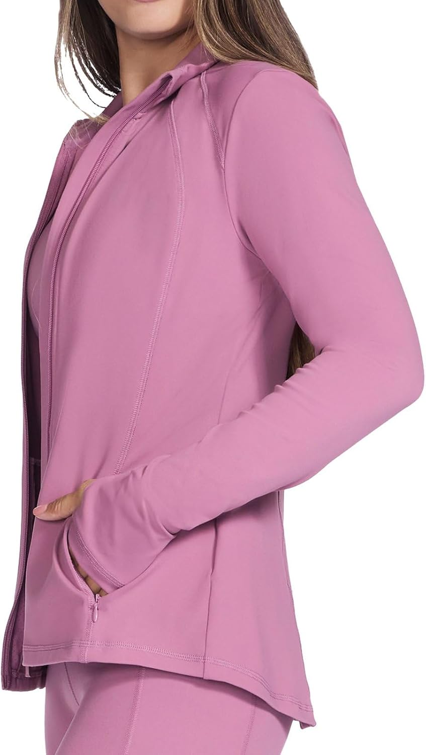 Black relaxed-fit brushed fleece athleisure jacket with moisture-wicking technology โ view 2
