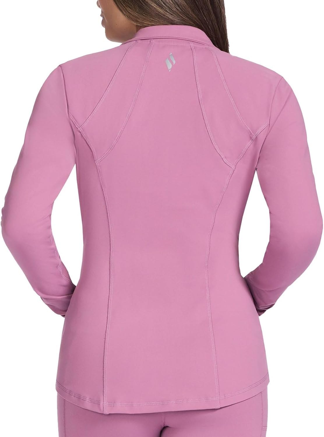 Black relaxed-fit brushed fleece athleisure jacket with moisture-wicking technology โ view 3