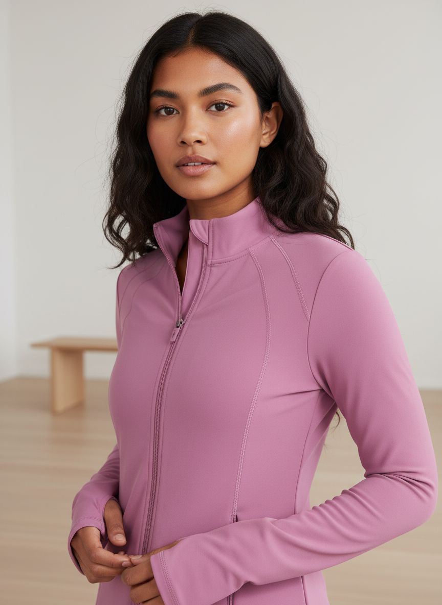 Black relaxed-fit brushed fleece athleisure jacket with moisture-wicking technology โ view 1