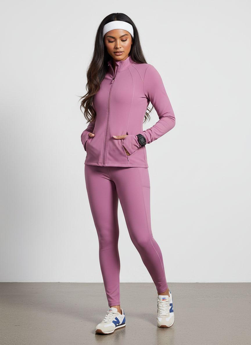Black relaxed-fit brushed fleece athleisure jacket with moisture-wicking technology โ view 4b
