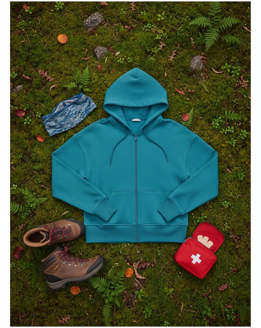 CRZ YOGA full zip hoodie in {color} with soft brushed fleece and front pockets — view 6b