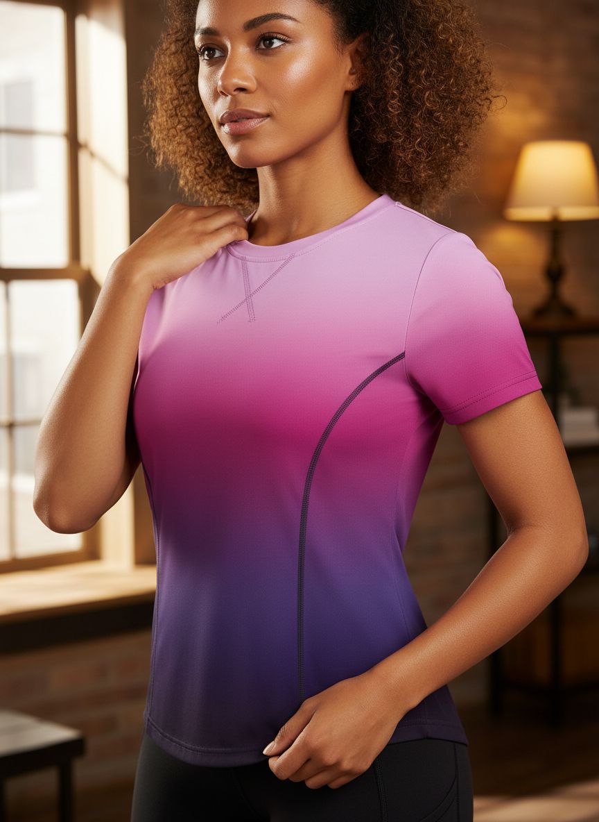 Fitted short sleeve running top in {color} with UPF50+ sun protection and quick-dry fabric technology — view 1