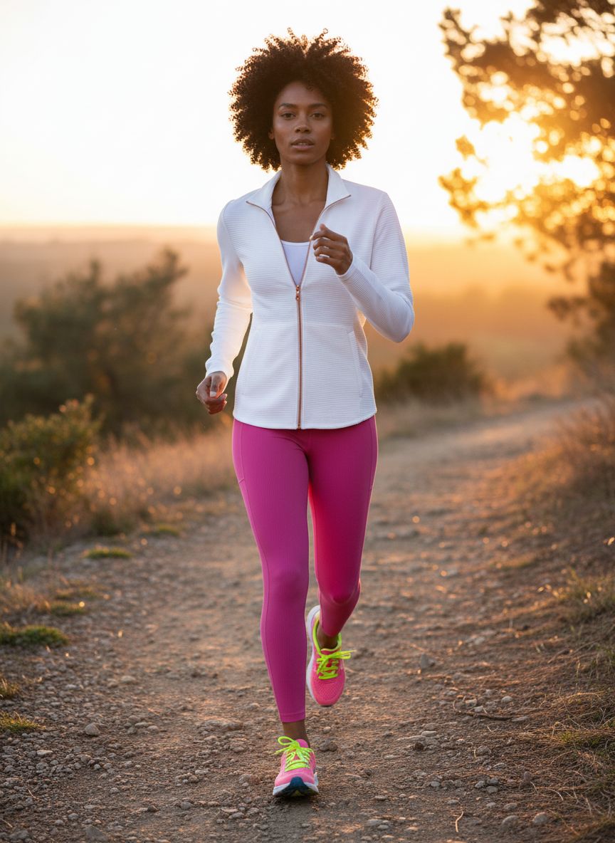 Women's scoop hem fleece jacket in {color} with soft brushed fabric, relaxed fit for athleisure — view 4a