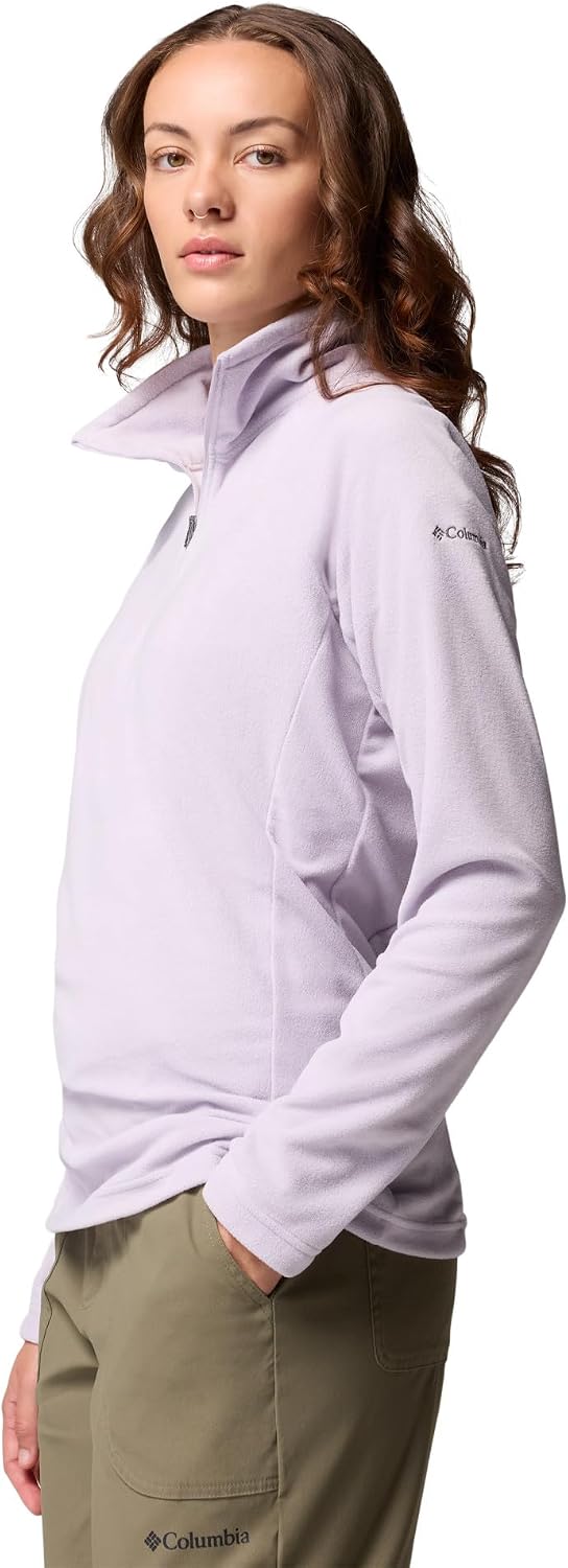 Columbia Glacial IV 1/2 Zip fleece jacket in black with moisture-wicking brushed fabric detail — back