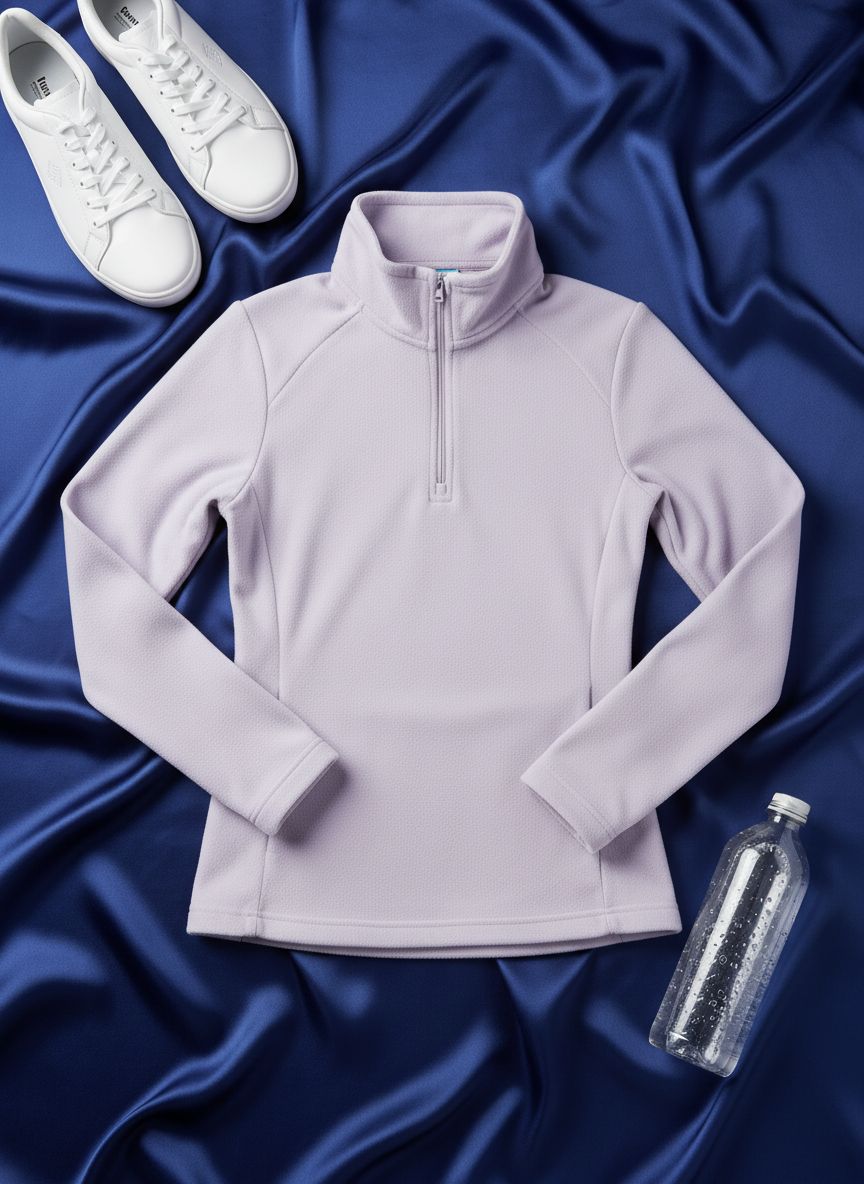Columbia Glacial IV 1/2 Zip fleece jacket in black with moisture-wicking brushed fabric detail — view 6