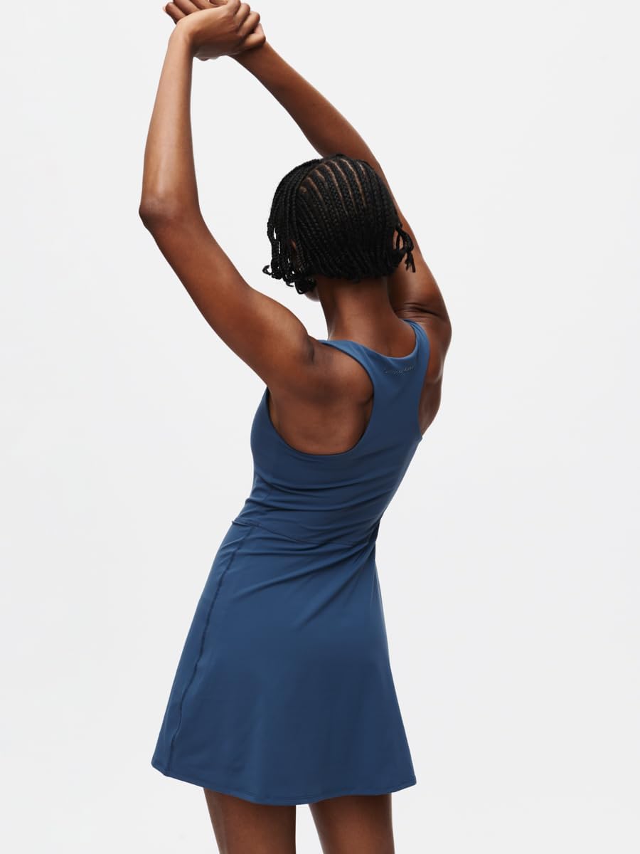 Outdoor Voices Volley Dress in {color} with built-in shorts liner and moisture-wicking fabric — view 4