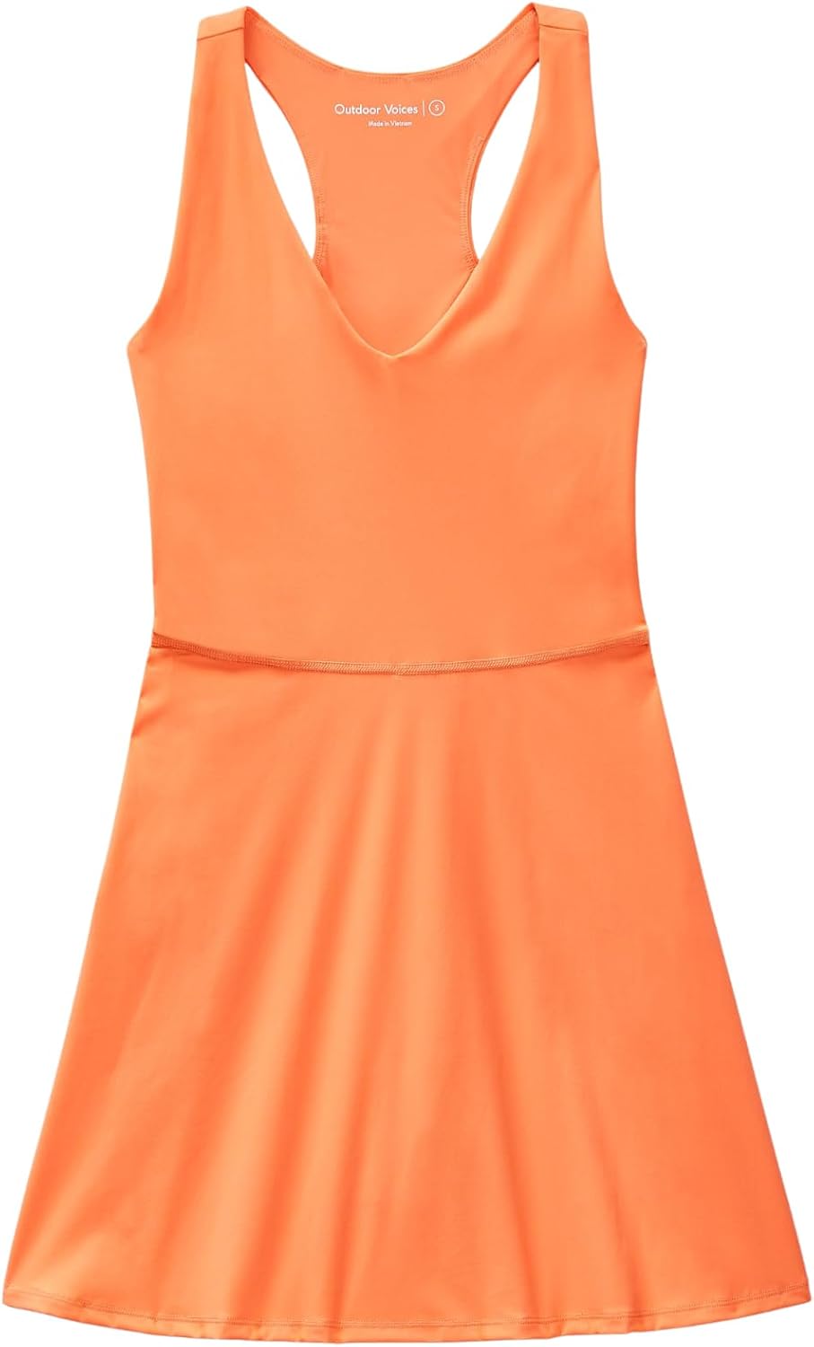 Outdoor Voices Volley Dress in {color} with built-in shorts liner and moisture-wicking fabric — view 3