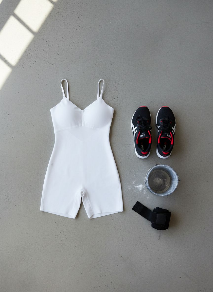 Black low-back compression bodysuit with targeted tummy control, front view on model — view 6b