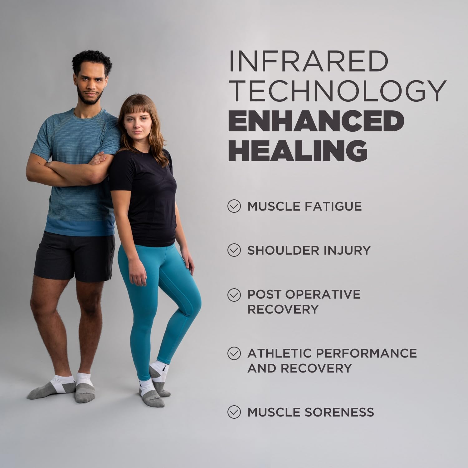 Black infrared athletic shirt with moisture-wicking fabric, fitted cut for running performance — view 4