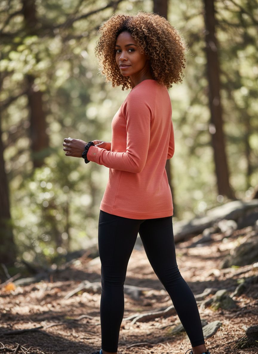 Charcoal grey merino wool thermal crew neck base layer with moisture-wicking fabric, front view on model — view 6a