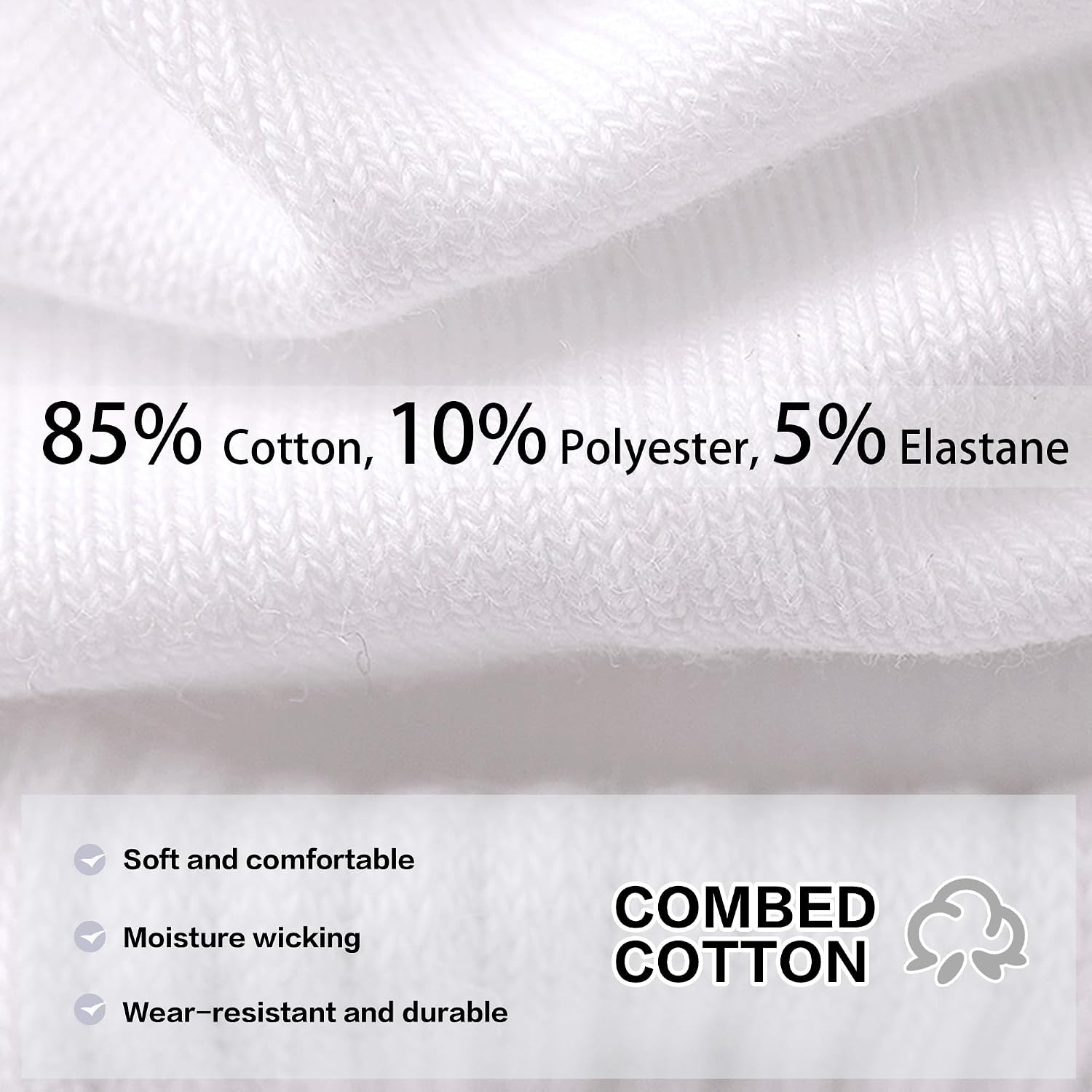 Breathable cotton running socks in {color}, showing moisture-wicking performance fabric โ view 2