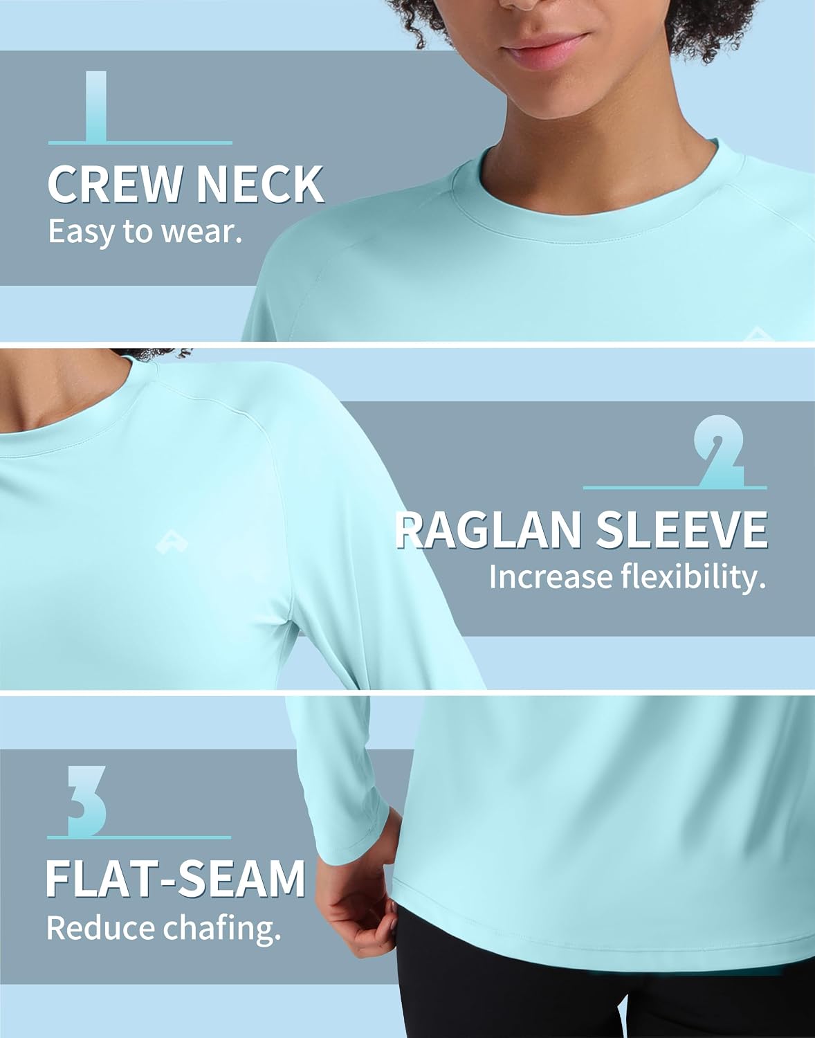 Fitted long sleeve sun shirt in {color} with UPF 50+ protection and quick-dry technology — view 2